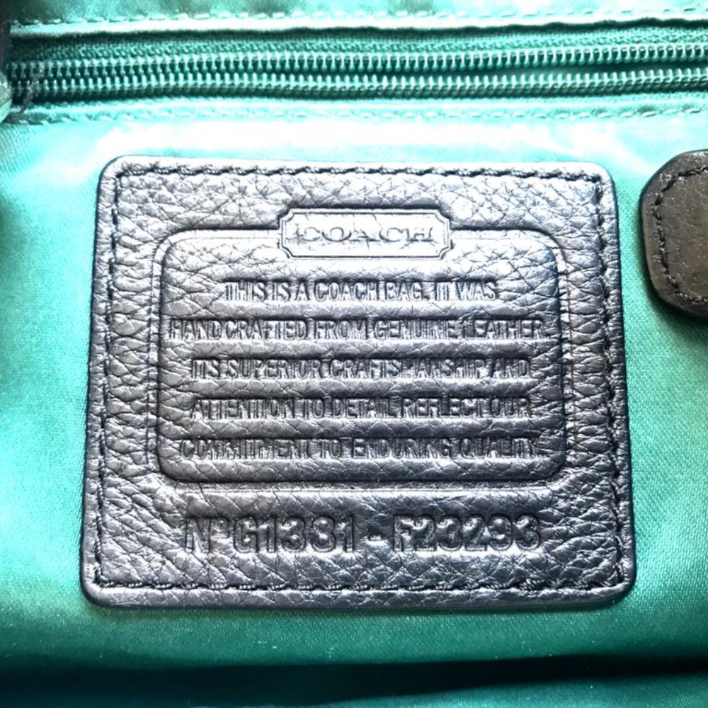 Black Coach Leather Hobo Crossbody Purse - Picture 3 of 8